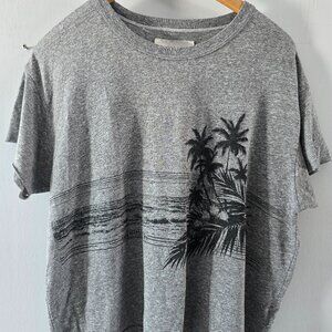 THE GREAT. Cutoff Palm Tree T Shirt size 2